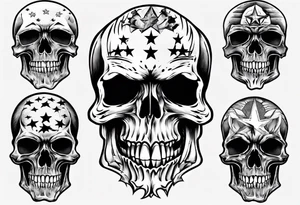 patriot
skulls tattoo idea