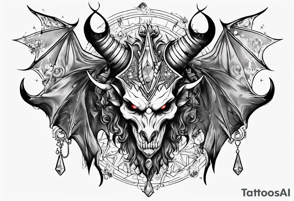 The Demon Stolas, a Prince of Hell who is obsessed with gems, knowledge of astrology and poisonous gems. tattoo idea
