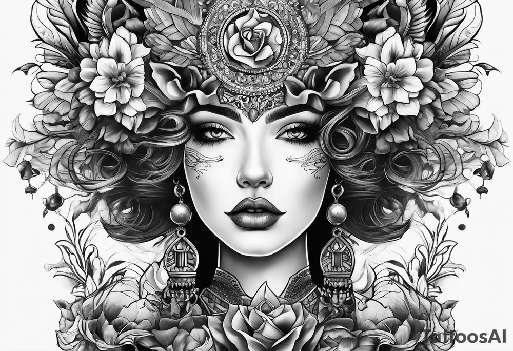 discipline and consistency surrounded by a face withawt tattoo idea