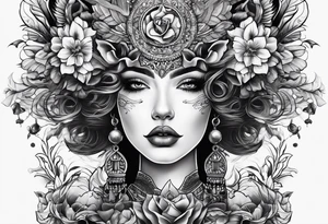 discipline and consistency surrounded by a face withawt tattoo idea