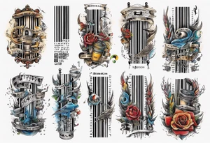 Hebrew Bar code tattoo tattoo idea