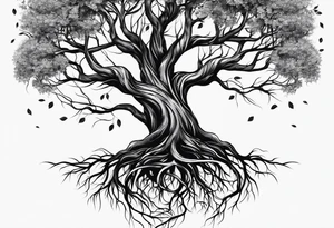 Tree roots wrapping around wrist tattoo idea