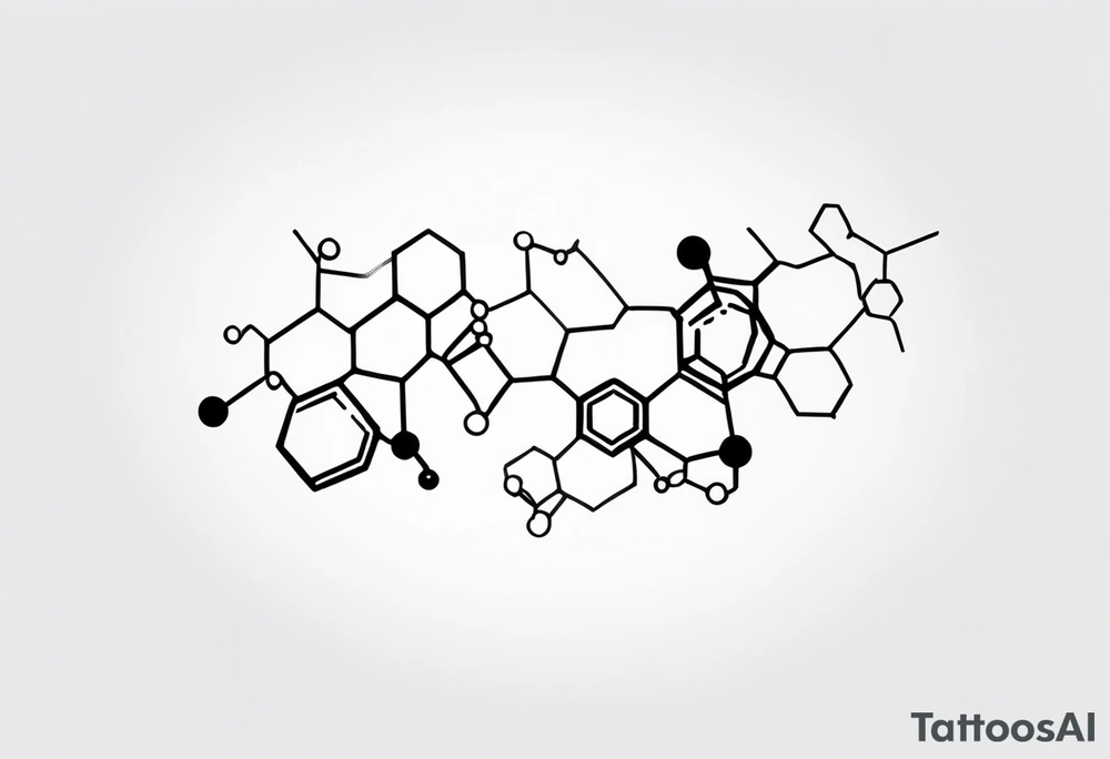 Healing is not linear with dopamine chemical structure tattoo idea