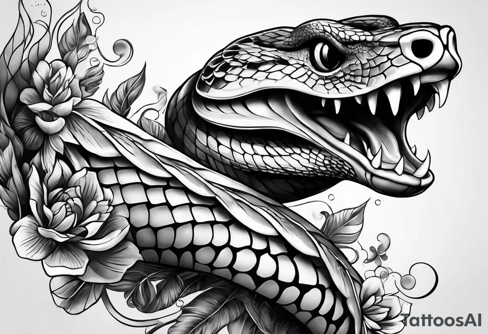 snake arm tattoo idea