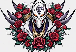 jhin for league of legends game tattoo idea