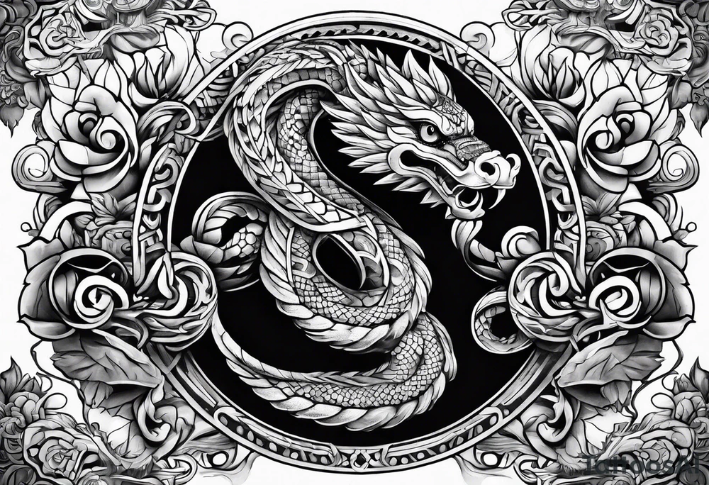 quetzalcoatl snake sleeve tattoo idea