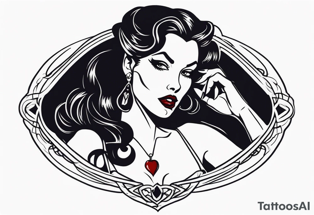 pinup vampire tattoo idea