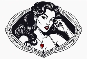 pinup vampire tattoo idea