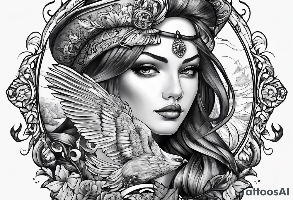 An ink and quill from colonial time tattoo idea