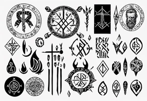 Viking runes describing the tragedy of life tattoo idea