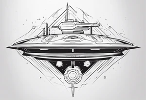 scifi simple design tattoo idea