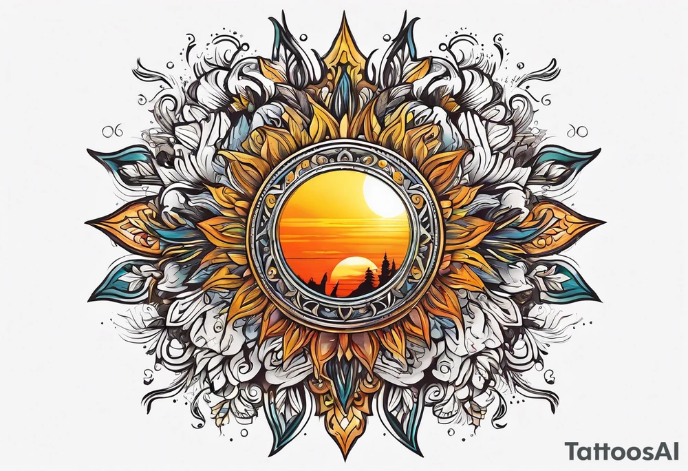 sun tattoo idea