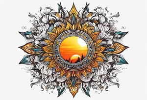 sun tattoo idea