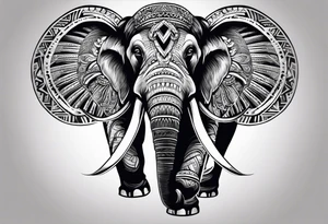 strong mammoth tattoo idea