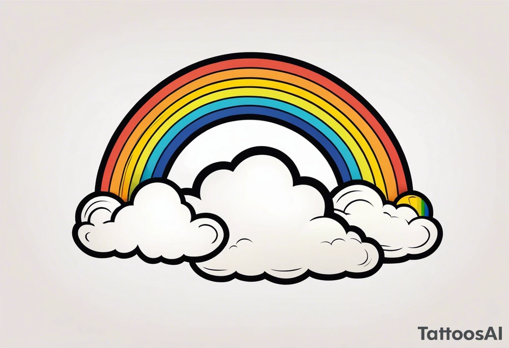 rainbow in clouds

old school vintage simple traditional design 



bold color simple tattoo idea