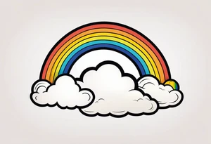 rainbow in clouds

old school vintage simple traditional design 



bold color simple tattoo idea