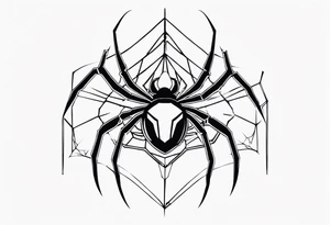 cyberpunk black widow spider tattoo idea