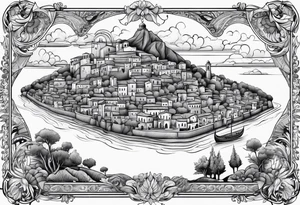 Map of calabria tattoo idea