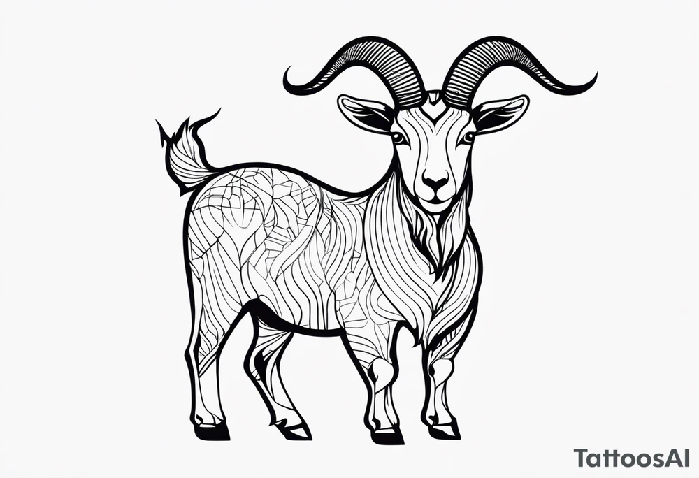 GOAT TEXT tattoo idea