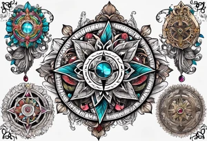 wonderland  dead 
rabbit mandalas feather compass tattoo idea