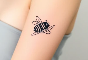 bumble bee flying a jet plane tattoo idea