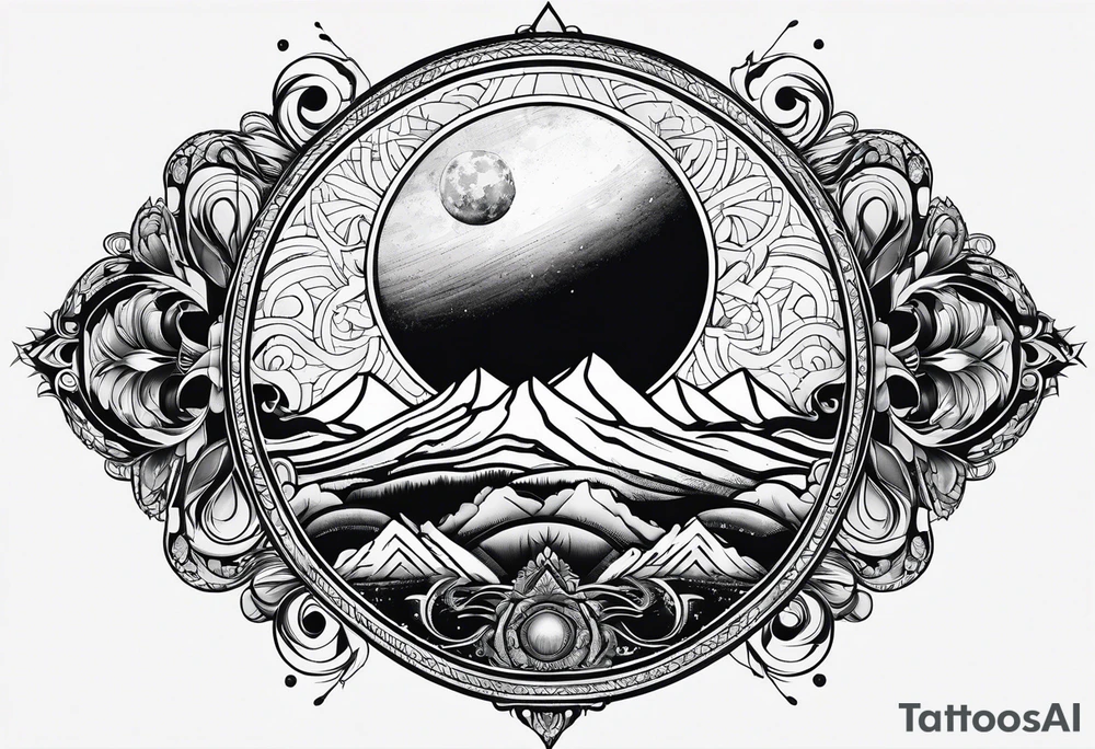 sacred moon tattoo idea