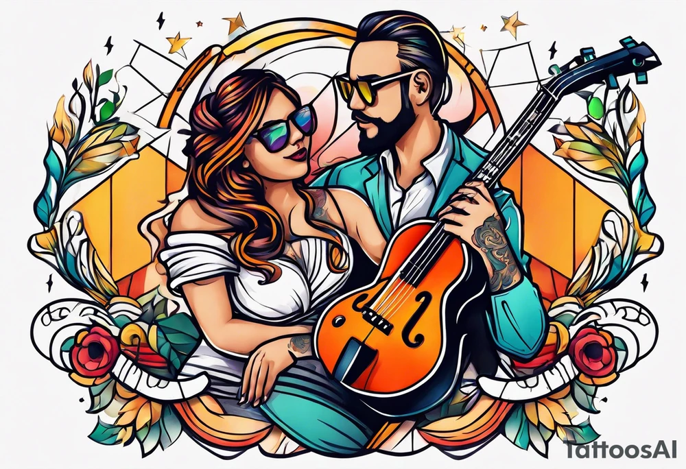MUSIC LIFE FAMILY tattoo idea