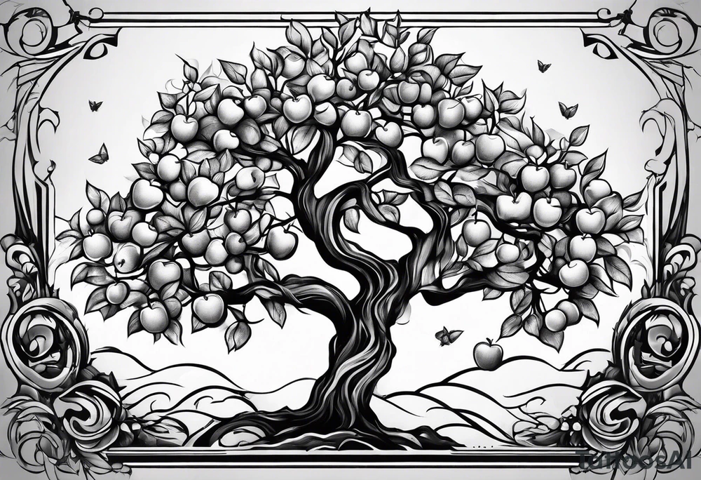 Apple tree tattoo idea