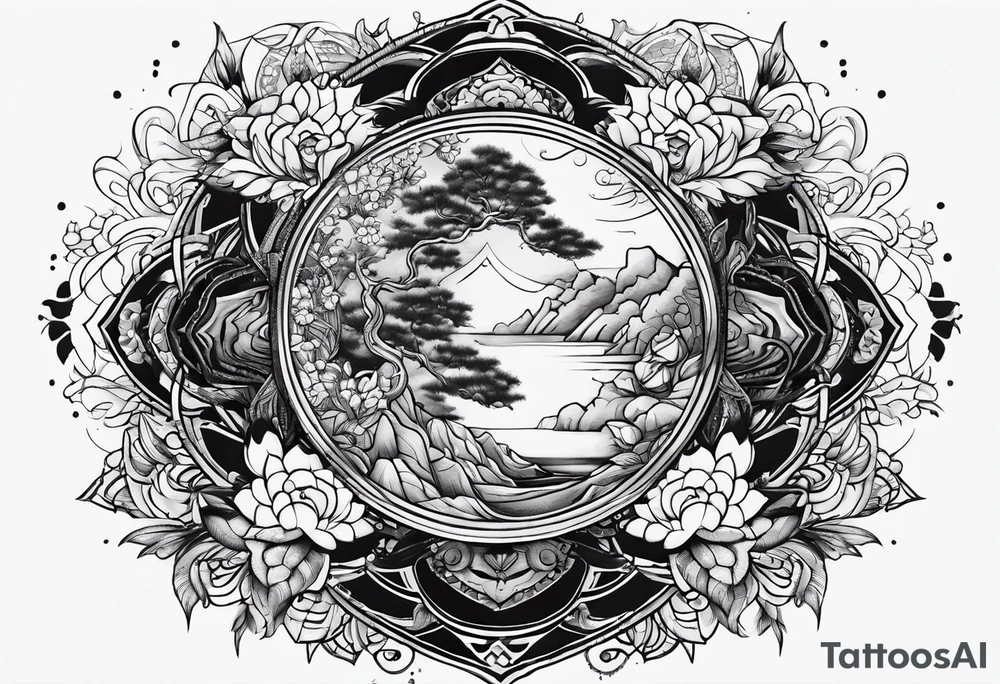 zen meditation tattoo idea