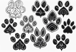 paw prints tattoo idea