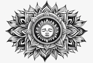 bright sun tattoo idea