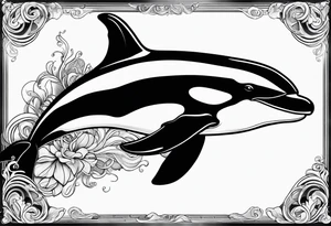 A killer whale with scars and just got in a fight tattoo idea