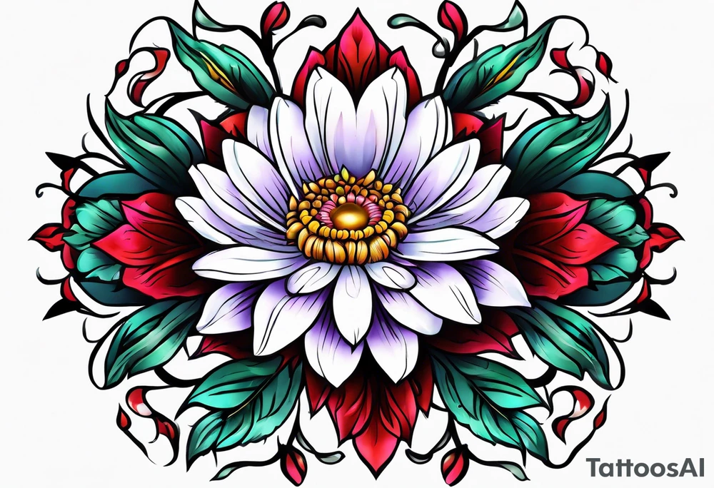 strength 
aster 
love 
mother tattoo idea