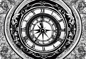 Hispanic/ Latin  goddess, love, forgiveness, strength, peace, cancer sign , time, past, future, clock tattoo idea
