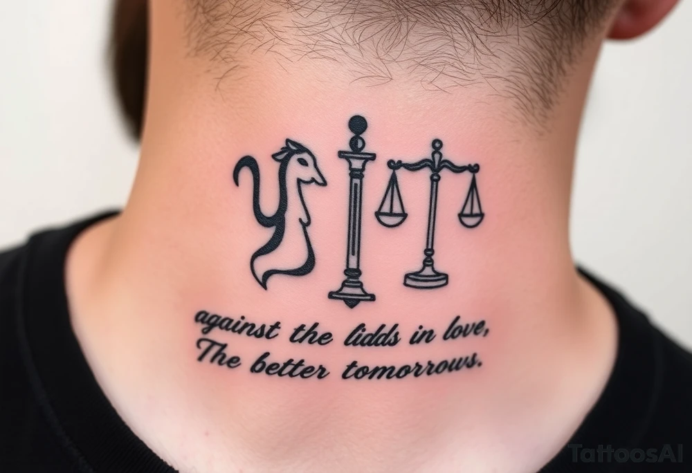 aries and libra
against the odds 
in love
better tomorrows 
through the storm tattoo idea