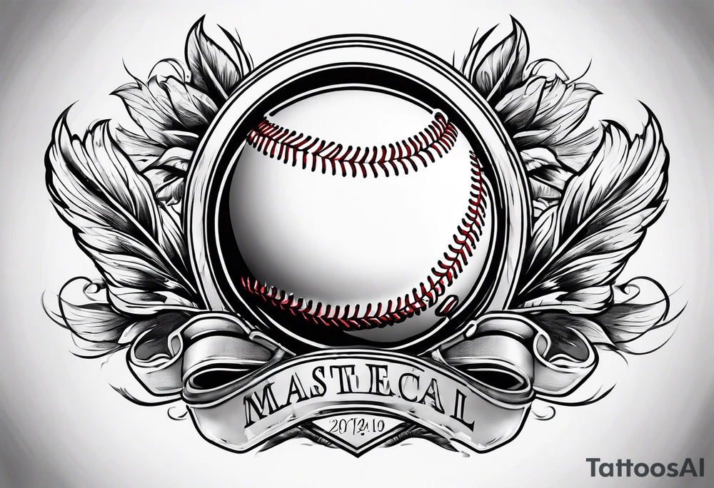 old school baseball tattoo idea