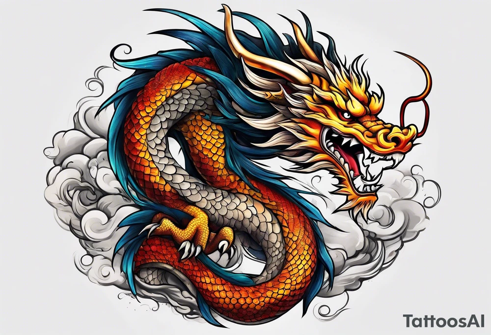 japanese dragon tattoo idea