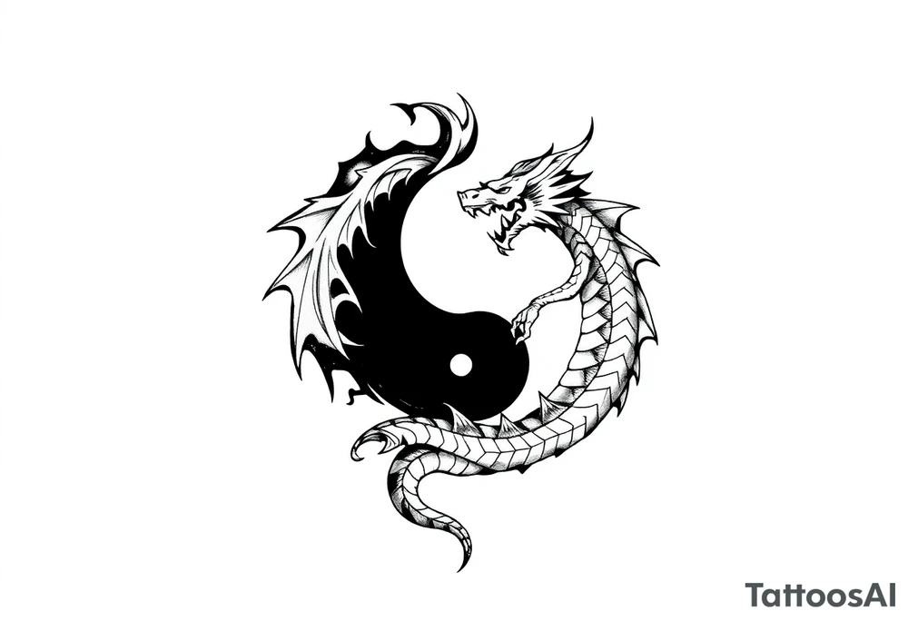 futebol, musica, Yin yang e dragão tattoo idea