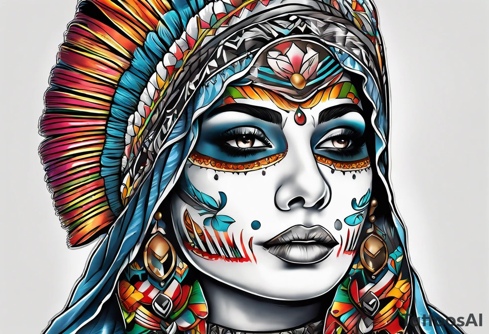 Ghost with sarape tattoo idea