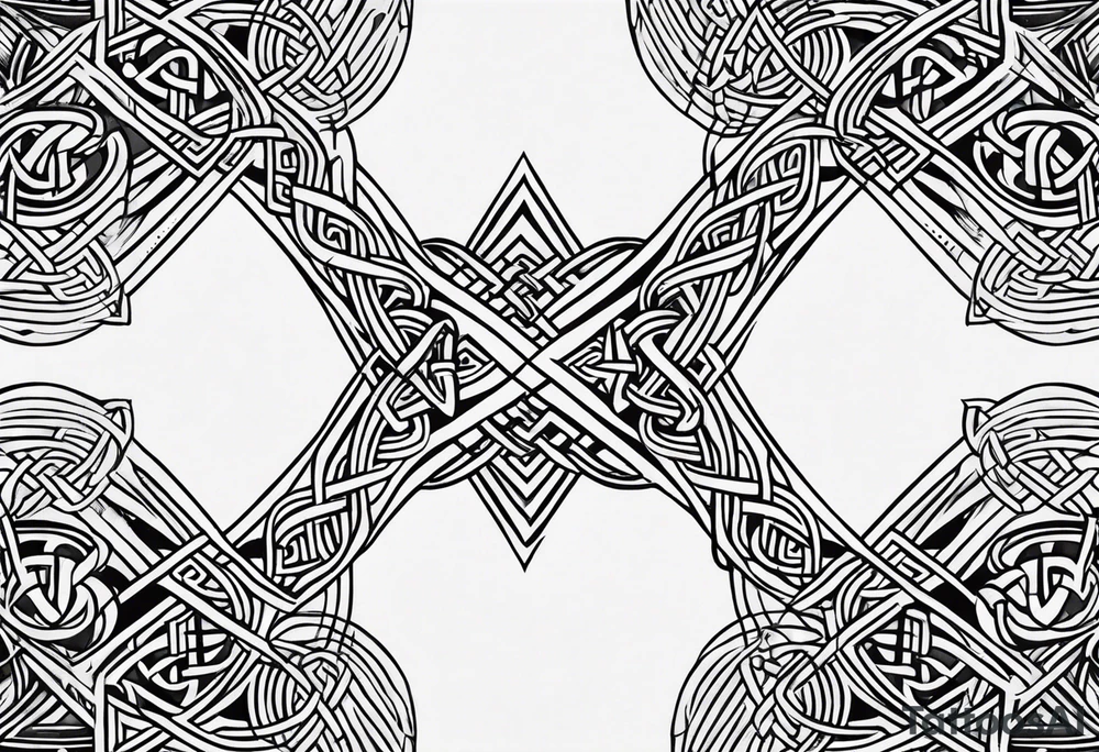 celtic knot arm band tattoo idea