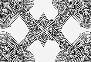 celtic knot arm band tattoo idea