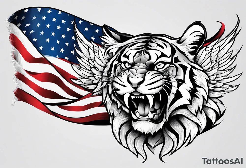 Michelangelo, U.S. flag, U.S. Air Force, tiger tattoo idea