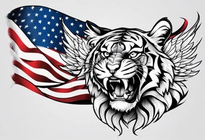 Michelangelo, U.S. flag, U.S. Air Force, tiger tattoo idea