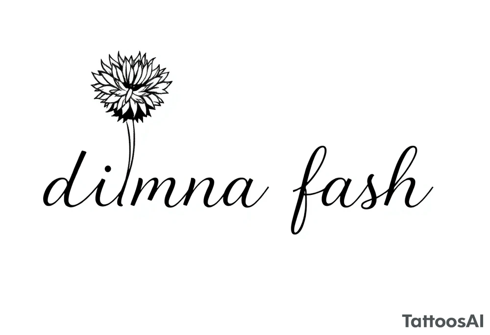 minimaliste simple thistle with dragonfly text : dinna fash tattoo idea