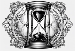 Breaking hour glass representing death and life tattoo idea