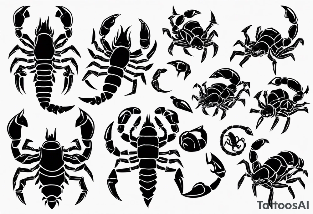 scorpion graduating in 2023 for game development and game design. Make it cute tattoo idea