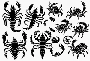 scorpion graduating in 2023 for game development and game design. Make it cute tattoo idea