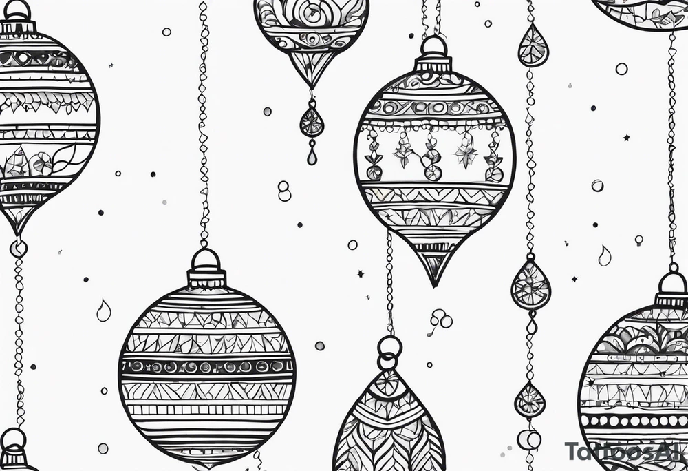 Sparkling Ornaments tattoo idea