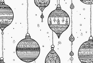 Sparkling Ornaments tattoo idea