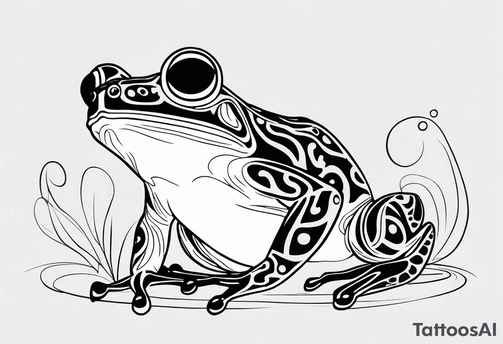 a psychedelic frog tattoo idea